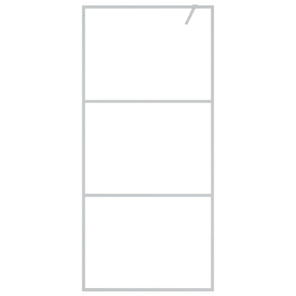 vidaXL Walk-in Shower Wall Silver 90x195 cm Clear ESG Glass
