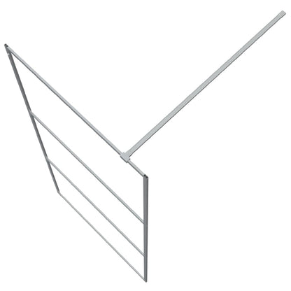 vidaXL Walk-in Shower Wall Silver 90x195 cm Clear ESG Glass