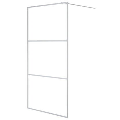 vidaXL Walk-in Shower Wall Silver 100x195 cm Clear ESG Glass