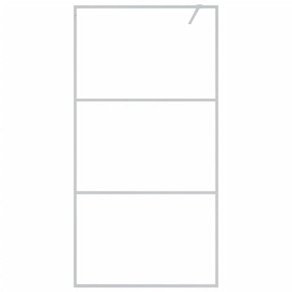 vidaXL Walk-in Shower Wall Silver 100x195 cm Clear ESG Glass