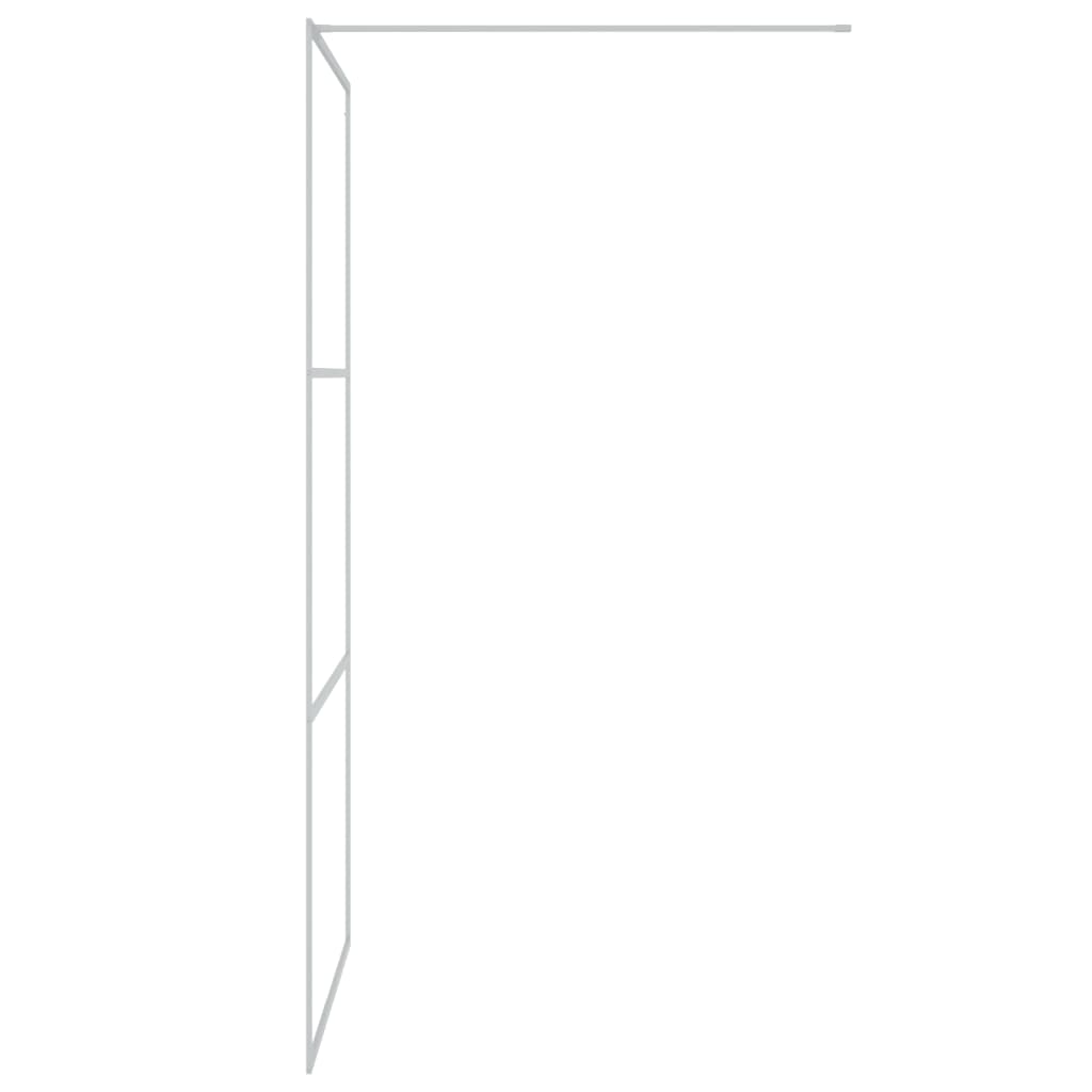 vidaXL Walk-in Shower Wall Silver 100x195 cm Clear ESG Glass