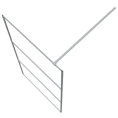 vidaXL Walk-in Shower Wall Silver 100x195 cm Clear ESG Glass