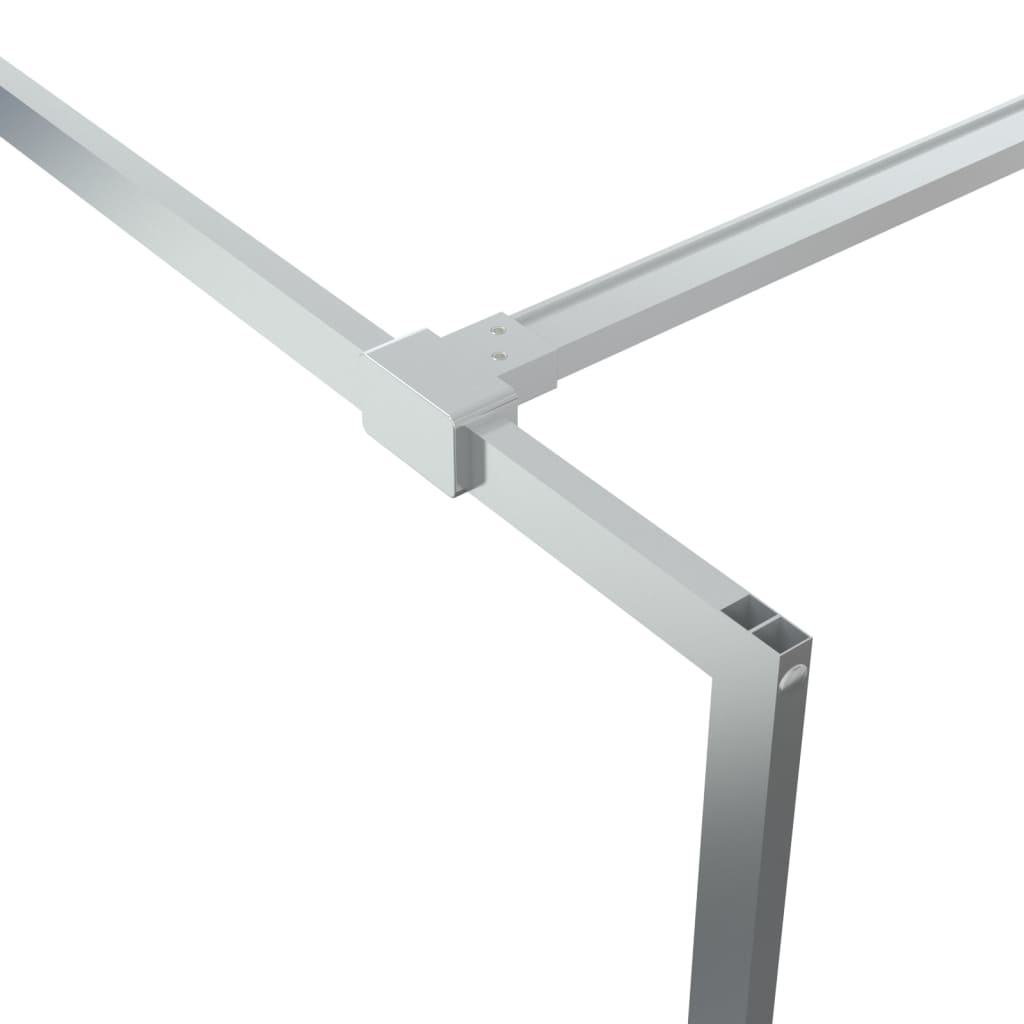 vidaXL Walk-in Shower Wall Silver 100x195 cm Clear ESG Glass