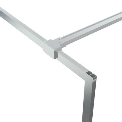 vidaXL Walk-in Shower Wall Silver 100x195 cm Clear ESG Glass