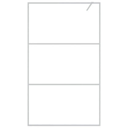 vidaXL Walk-in Shower Wall Silver 115x195 cm Clear ESG Glass