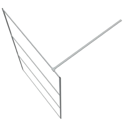 vidaXL Walk-in Shower Wall Silver 115x195 cm Clear ESG Glass