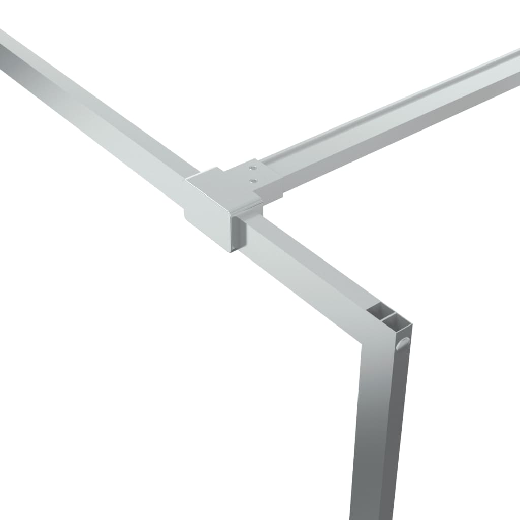 vidaXL Walk-in Shower Wall Silver 115x195 cm Clear ESG Glass