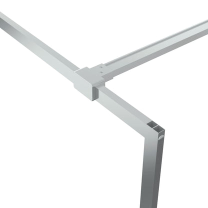 vidaXL Walk-in Shower Wall Silver 115x195 cm Clear ESG Glass