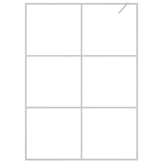 vidaXL Walk-in Shower Wall Silver 140x195 cm Clear ESG Glass
