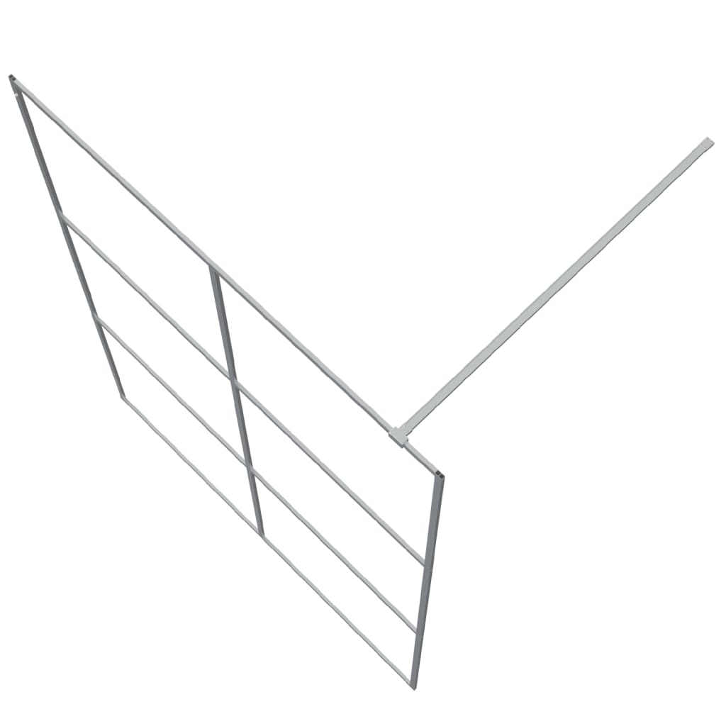 vidaXL Walk-in Shower Wall Silver 140x195 cm Clear ESG Glass