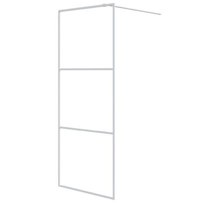 vidaXL Walk-in Shower Wall White 80x195 cm Clear ESG Glass