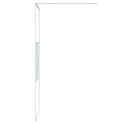 vidaXL Walk-in Shower Wall White 80x195 cm Clear ESG Glass
