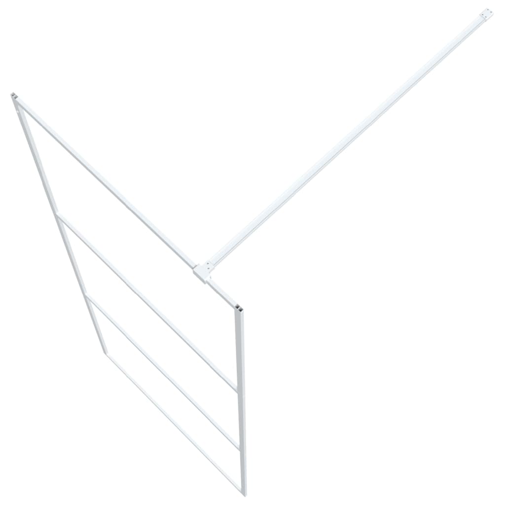 vidaXL Walk-in Shower Wall White 80x195 cm Clear ESG Glass