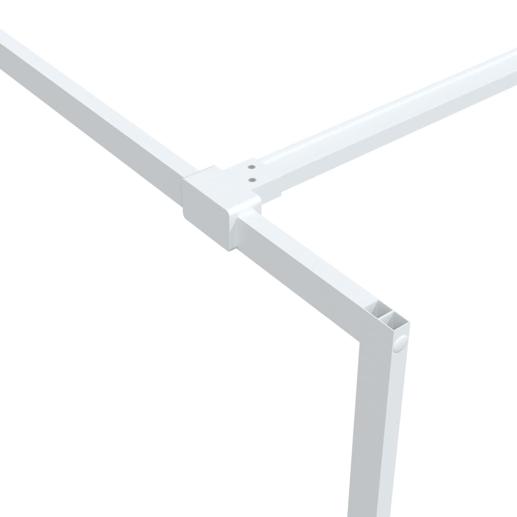 vidaXL Walk-in Shower Wall White 80x195 cm Clear ESG Glass