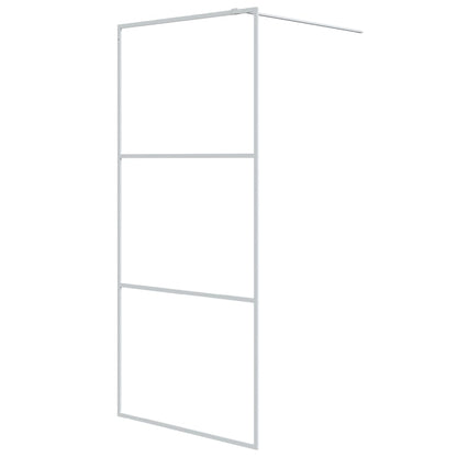 vidaXL Walk-in Shower Wall White 90x195 cm Clear ESG Glass
