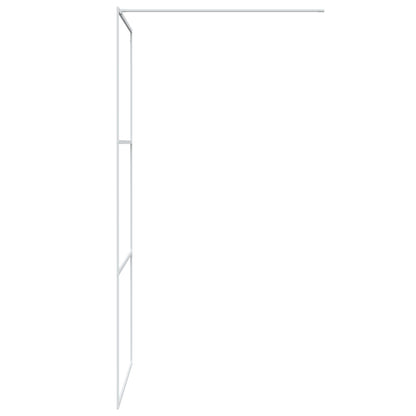 vidaXL Walk-in Shower Wall White 90x195 cm Clear ESG Glass