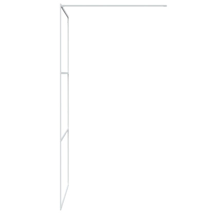 vidaXL Walk-in Shower Wall White 100x195 cm Clear ESG Glass