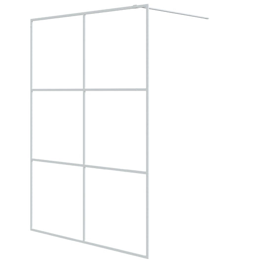 vidaXL Walk-in Shower Wall White 140x195 cm Clear ESG Glass