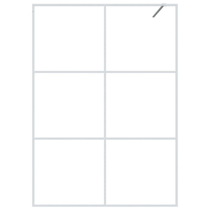vidaXL Walk-in Shower Wall White 140x195 cm Clear ESG Glass