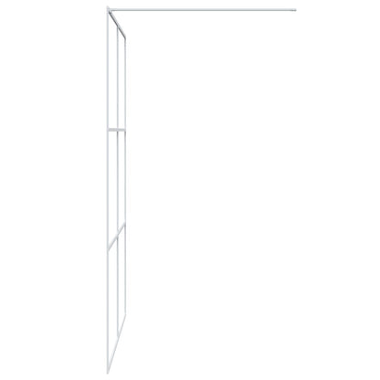 vidaXL Walk-in Shower Wall White 140x195 cm Clear ESG Glass
