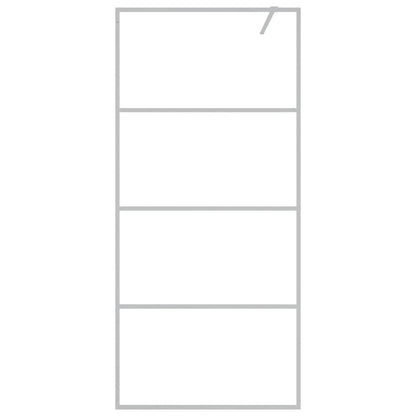 vidaXL Walk-in Shower Wall Silver 90x195 cm Clear ESG Glass