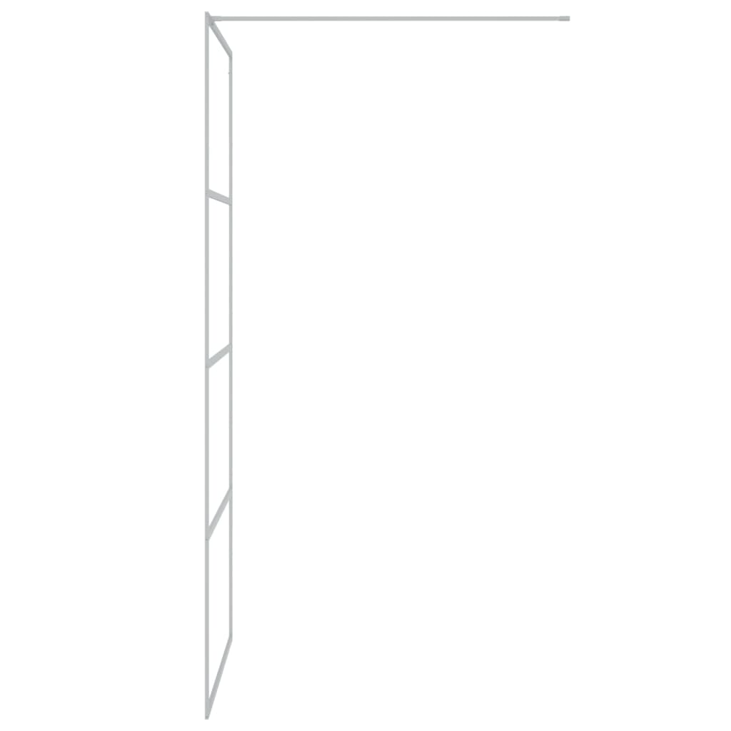 vidaXL Walk-in Shower Wall Silver 90x195 cm Clear ESG Glass