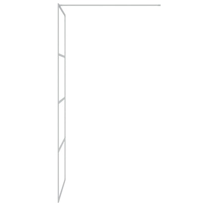 vidaXL Walk-in Shower Wall Silver 90x195 cm Clear ESG Glass