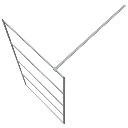 vidaXL Walk-in Shower Wall Silver 90x195 cm Clear ESG Glass