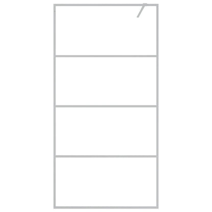 vidaXL Walk-in Shower Wall Silver 100x195 cm Clear ESG Glass