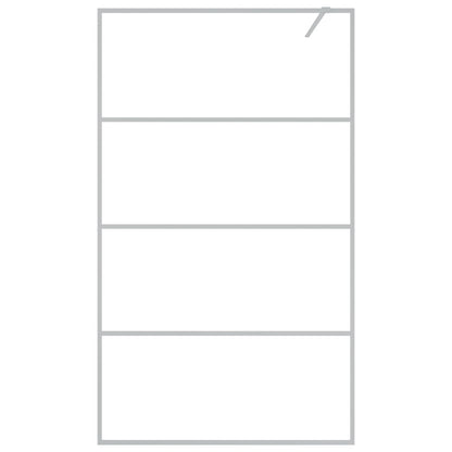 vidaXL Walk-in Shower Wall Silver 115x195 cm Clear ESG Glass