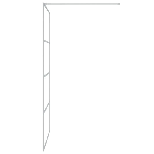vidaXL Walk-in Shower Wall Silver 115x195 cm Clear ESG Glass
