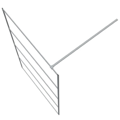 vidaXL Walk-in Shower Wall Silver 115x195 cm Clear ESG Glass