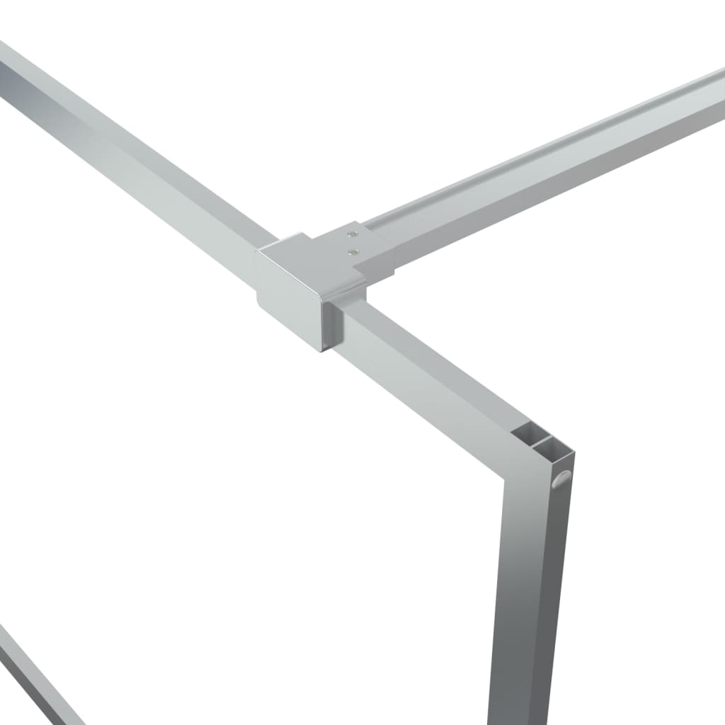 vidaXL Walk-in Shower Wall Silver 115x195 cm Clear ESG Glass