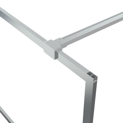 vidaXL Walk-in Shower Wall Silver 115x195 cm Clear ESG Glass