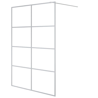 vidaXL Walk-in Shower Wall Silver 140x195 cm Clear ESG Glass