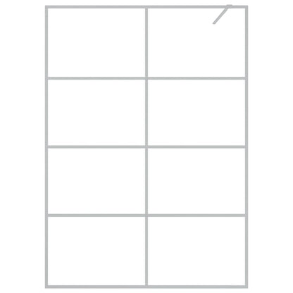 vidaXL Walk-in Shower Wall Silver 140x195 cm Clear ESG Glass