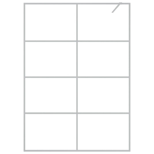 vidaXL Walk-in Shower Wall Silver 140x195 cm Clear ESG Glass