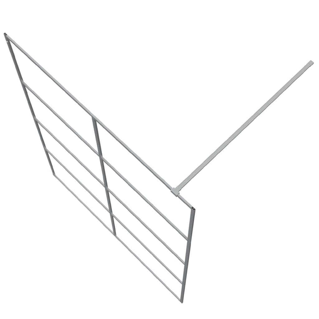 vidaXL Walk-in Shower Wall Silver 140x195 cm Clear ESG Glass
