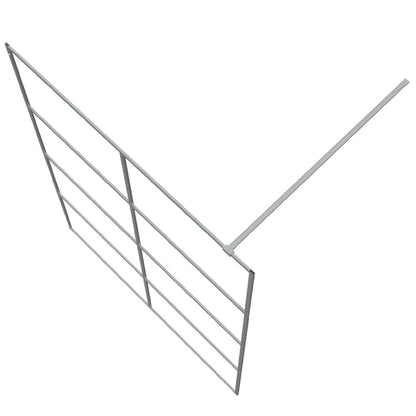 vidaXL Walk-in Shower Wall Silver 140x195 cm Clear ESG Glass