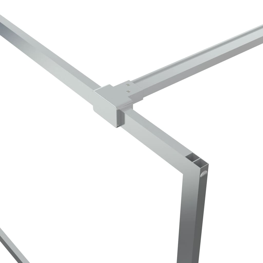 vidaXL Walk-in Shower Wall Silver 140x195 cm Clear ESG Glass