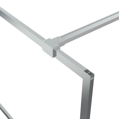 vidaXL Walk-in Shower Wall Silver 140x195 cm Clear ESG Glass