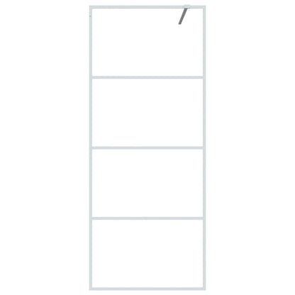 vidaXL Walk-in Shower Wall White 80x195 cm Clear ESG Glass