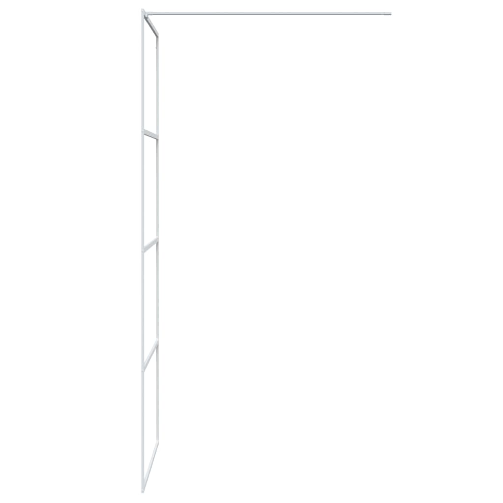 vidaXL Walk-in Shower Wall White 80x195 cm Clear ESG Glass