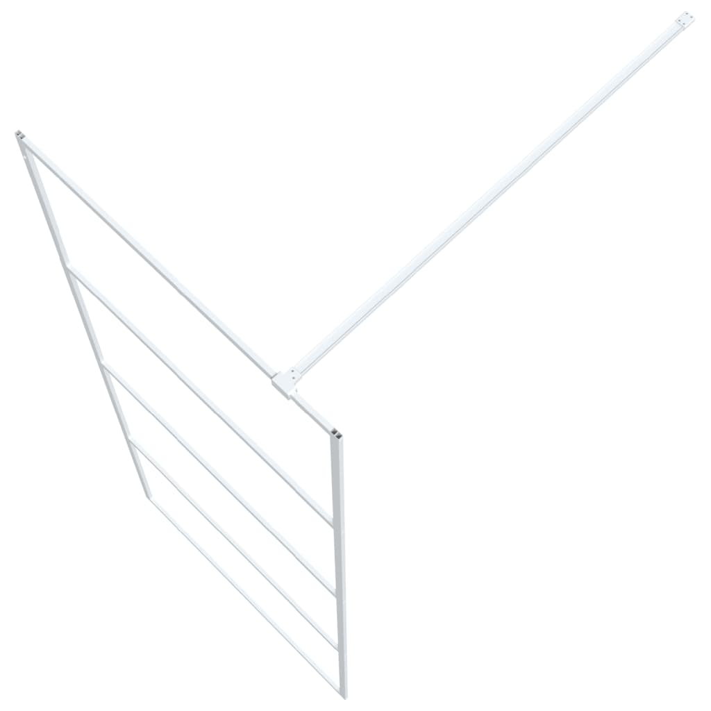 vidaXL Walk-in Shower Wall White 80x195 cm Clear ESG Glass