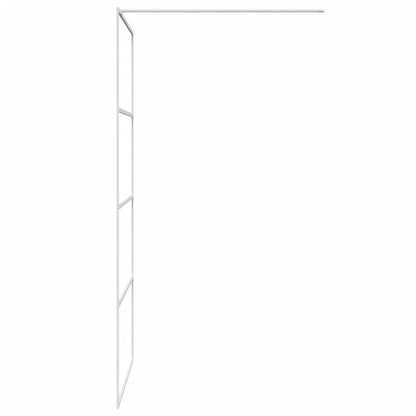 vidaXL Walk-in Shower Wall White 100x195 cm Clear ESG Glass