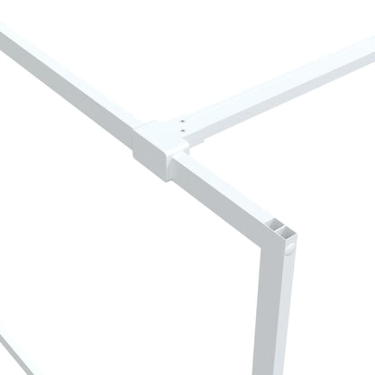 vidaXL Walk-in Shower Wall White 100x195 cm Clear ESG Glass