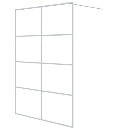 vidaXL Walk-in Shower Wall White 140x195 cm Clear ESG Glass