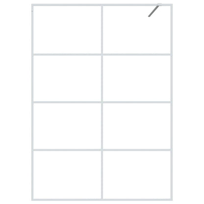 vidaXL Walk-in Shower Wall White 140x195 cm Clear ESG Glass