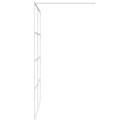 vidaXL Walk-in Shower Wall White 140x195 cm Clear ESG Glass