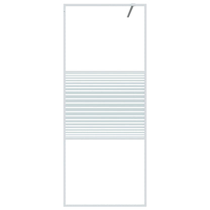 vidaXL Walk-in Shower Wall White 80x195 cm Clear ESG Glass